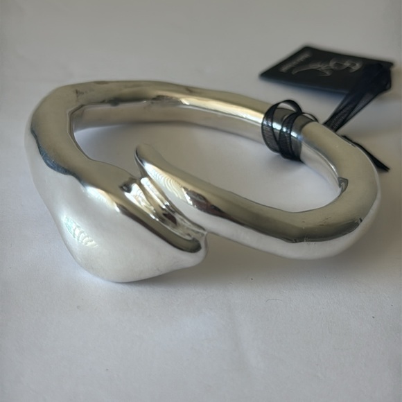 E&L Sterling Silver Electroform Statement Snake Bangle Bracelet Israel NWT - Picture 2 of 16